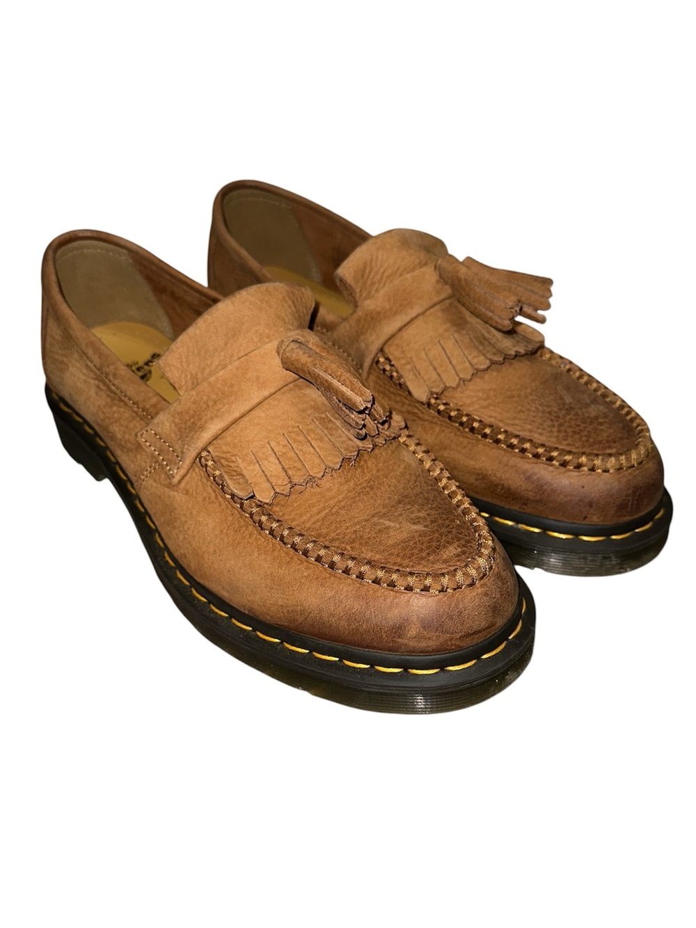 Dr. Martens Air Wair Adrian YS Tumbled Nubuck Desert Brown Loafers M 10 W 11
